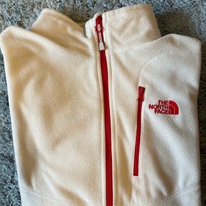 The North Face Mens Large White Quarter Zip Fleece. TKA 100.